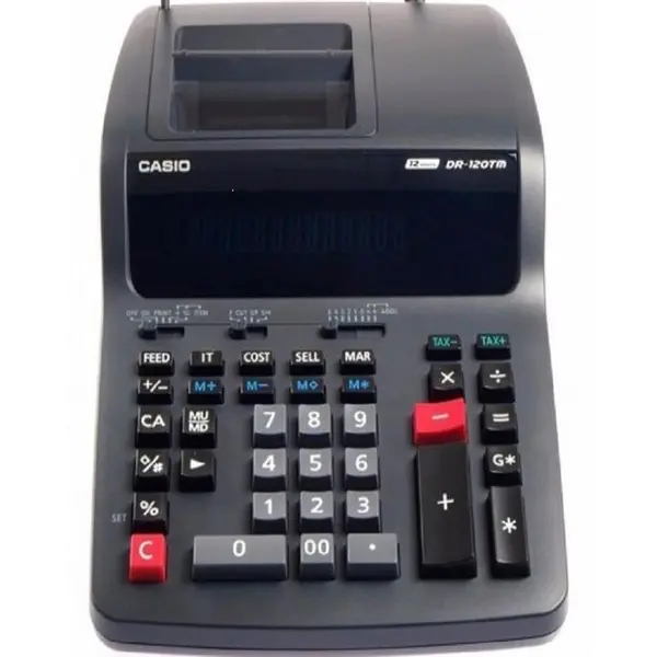 ماشین حساب رومیزی کاسیو مدل دی آر 120 تی ام Casio DR-120TM Printing Calculator