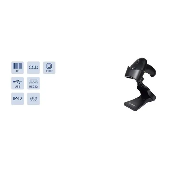 بارکد خوان با سیم یک بعدی نیولند مدل Aringa HR1150P-30F Newland Aringa HR1150P-30F 1D Barcode Scanner