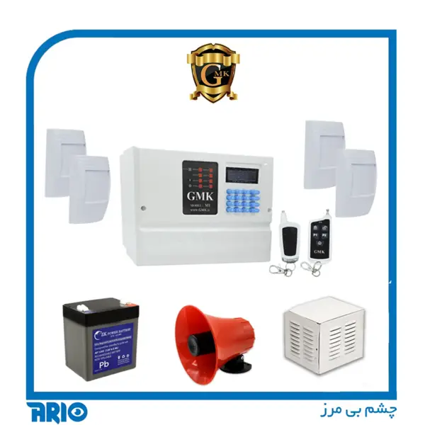 پکیج دزدگیر منزل و مغازه 4 چشمی جی ام کا کد GM1504