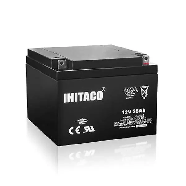 باتری 12 ولت 28 آمپر هیتاکو مدل 12V28AH