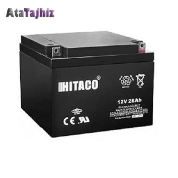 باتری 12 ولت 28 آمپر هیتاکو مدل 12V28AH