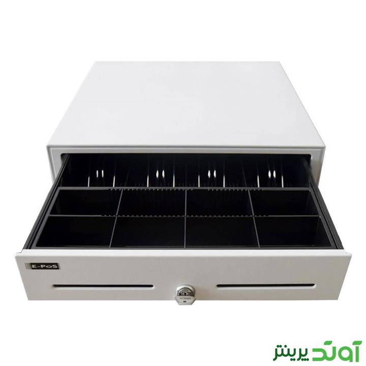 کشوی پول ای پوز 4 خانه E-POS ECH 410 رنگ سفید