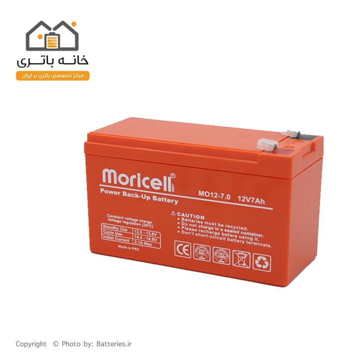 Moricell باطری خشک شارژی مدل 12 ولت 7 آمپر