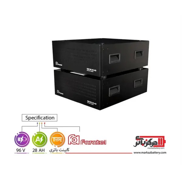 کابینت باتری یو پی اس فاراتل SBC96V-28AH-MAC Faratel SBC96V-28AH-MAC UPS Battery Cabinet - 2