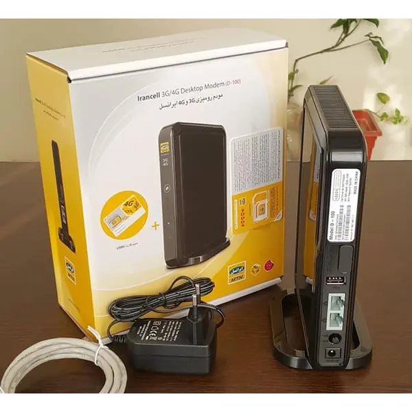 مودم رومیزی 3G/4G ایرانسل مدل D100 Irancell D100 3G/4G Desktop Modem