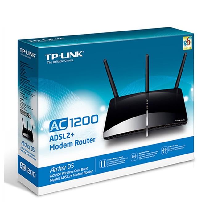 TP-LINK Archer D5 AC1200 Wireless Dual Band Gigabit ADSL2+ Modem Router
