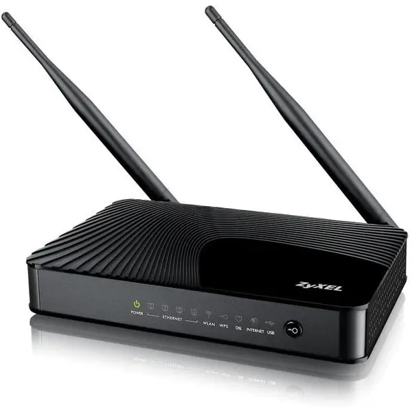 مودم ADSL2 Plus بی سیم زایکسل مدل AMG1312-T10B Zyxel AMG1312-T10B ADSL2 Plus Wireless Modem