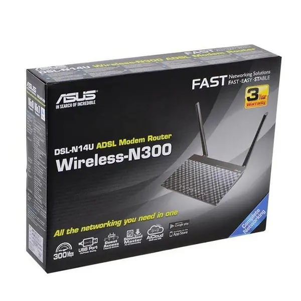 ASUS DSL-N14U B1 Wireless ADSL2 Modem Router
