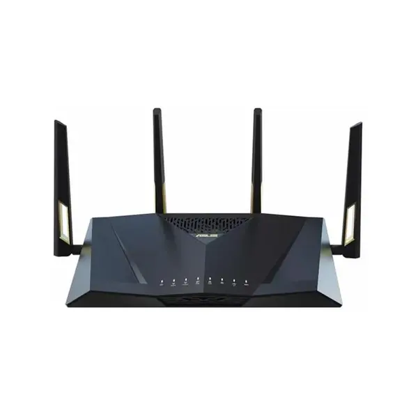 ASUS RT-AX88U Pro AX6000 دو بانده وای فای 6 روتر بازی قابل ارتقا، دو درگاه 2.5G، ASUS Rangeboost Plus، پورت فورواردینگ، امنیت شبکه بدون اشتراک، گارد فوری، VPN، سازگار با AiMesh