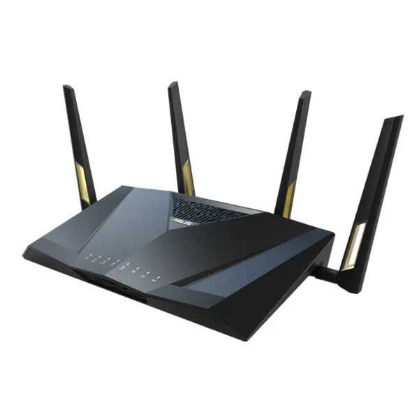 ASUS RT-AX88U Pro AX6000 دو بانده وای فای 6 روتر بازی قابل ارتقا، دو درگاه 2.5G، ASUS Rangeboost Plus، پورت فورواردینگ، امنیت شبکه بدون اشتراک، گارد فوری، VPN، سازگار با AiMesh