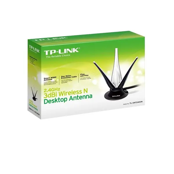 آنتن تقویتی Desktop تی پی-لینک TL-ANT2403N TP-LINK TL-ANT2403N 3dBi N Desktop Antenna - 3