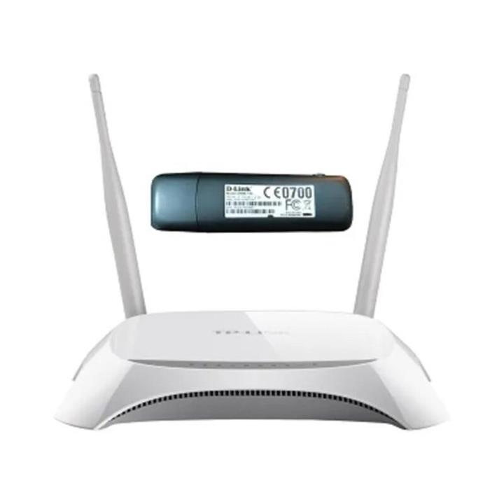 مودم DLink 3G DWM156  به همراه مودم روتر TP Link MR3420