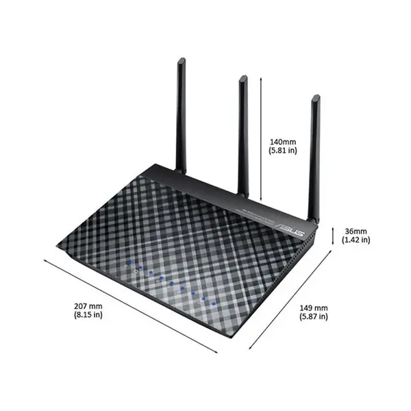 مودم روتر بی سیم N600 ایسوس مدل DSL-N55U_C1 ASUS DSL-N55U_C1 N600 Wireless Modem Router