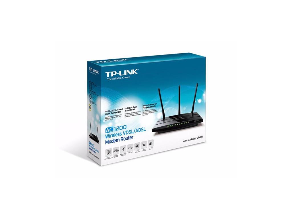 TP-LINK Archer VR400 AC1200 Wireless Gigabit Modem Router