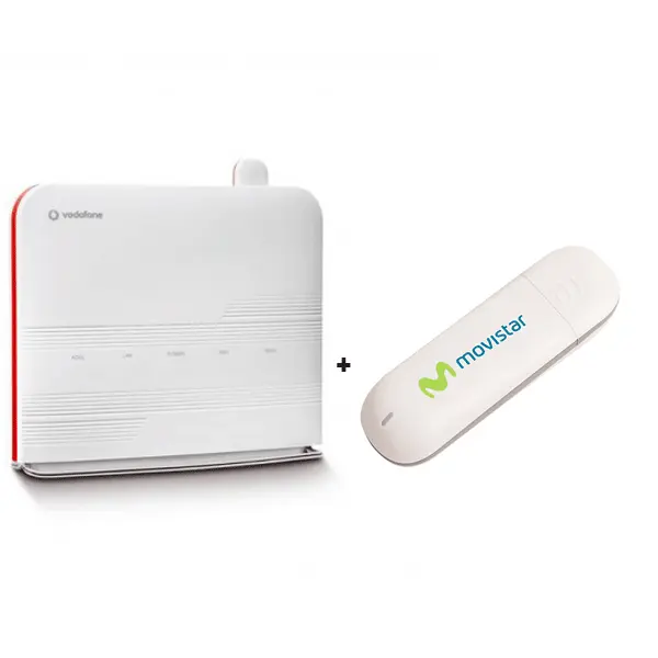 مودم Vodafone HG553 ADSL Modem + Router ADSL Router Vodafone HG553+Huawei MCI E303 3G USB Dongle - 5