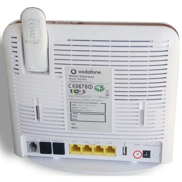 مودم Vodafone HG553 ADSL Modem + Router ADSL Router Vodafone HG553+Huawei MCI E303 3G USB Dongle - 3