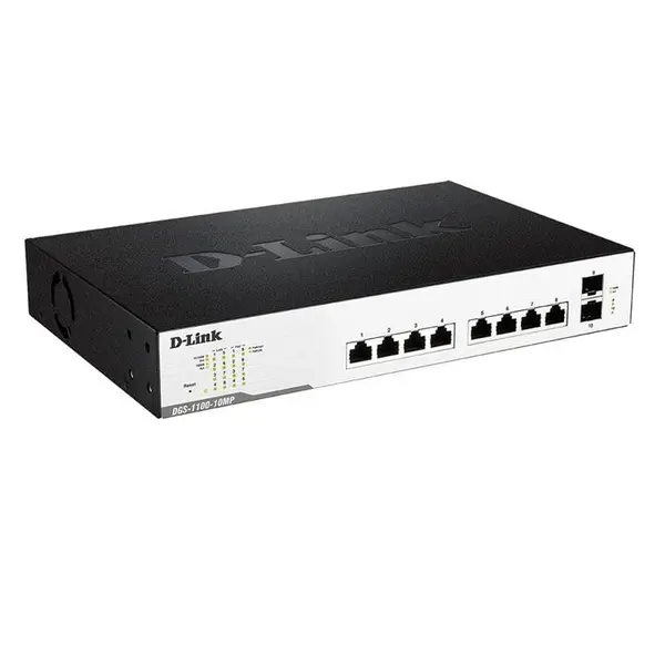 سوئیچ 10 پورت و مدیریتی دی لینک دی جی اس 1100 10 ام پی D-Link DGS-1100-10MP 10-Port Gigabit Max PoE Smart Managed Switch - 3