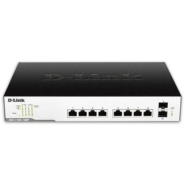 سوئیچ 10 پورت و مدیریتی دی لینک دی جی اس 1100 10 ام پی D-Link DGS-1100-10MP 10-Port Gigabit Max PoE Smart Managed Switch - 4