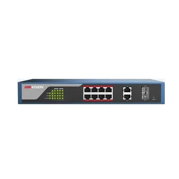 سوییچ 10 پورت مگابیتی و رکمونت هایک ویژن همراه 8 پورت PoE مدل DS-3E1310P-E - 3