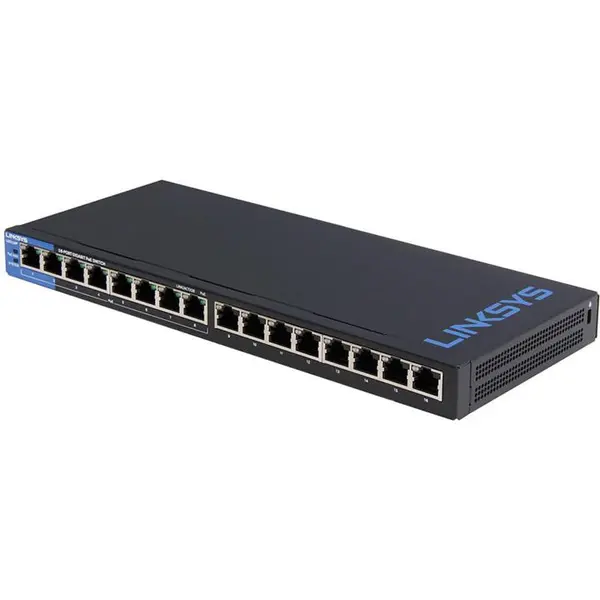 سوئیچ لینک سیس مدل ال جی اس 116 پی Linksys LGS116P 16-Port Business Desktop Gigabit POE+ Switch - 2