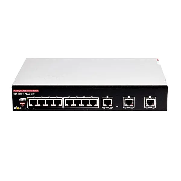 سوئیچ شبکه 11Ports POE یازده پورت ترکیبی کی دی تی مدل KP-0803H4 KDT KP-0803H4 Unmanaged POE Gigabit Switch - 3
