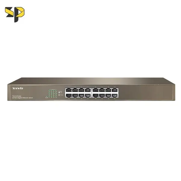 سوییچ 16 پورت 10/100/1000 تندا تی ای اچ 1016 جی Tenda 16-Port 10/100/1000 Gigabit Switch TEG1016G