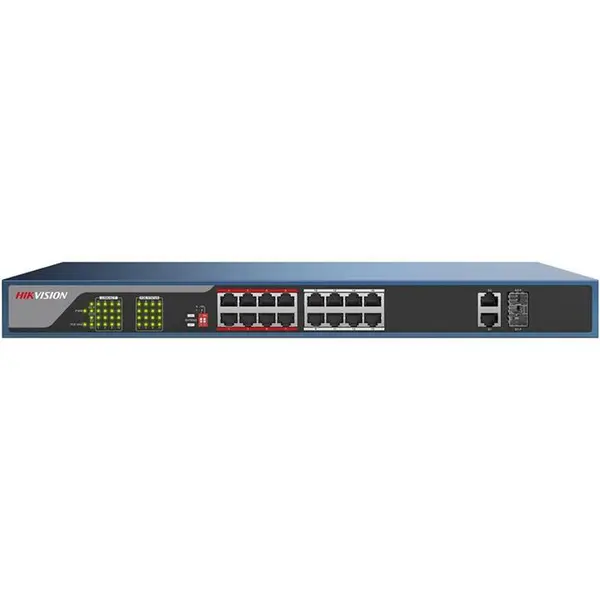 سوییچ شبکه 16 پورت هایک ویژن مدل DS-3E0318P-E HIKVISION DS-3E0318P-E 16-Port Switch - 4