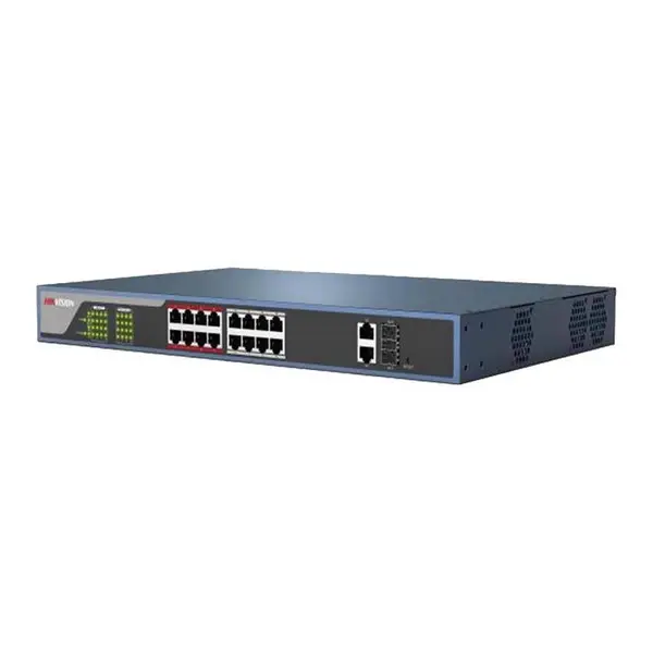 سوییچ شبکه 16 پورت هایک ویژن مدل DS-3E0318P-E HIKVISION DS-3E0318P-E 16-Port Switch - 3
