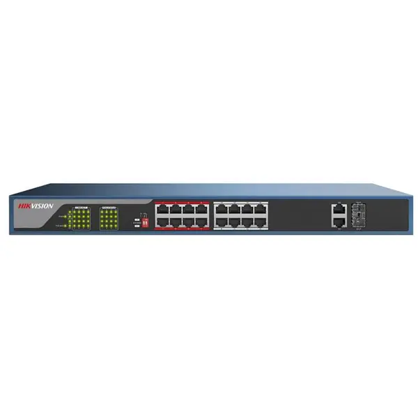 سوییچ شبکه 16 پورت هایک ویژن مدل DS-3E0318P-E HIKVISION DS-3E0318P-E 16-Port Switch - 5