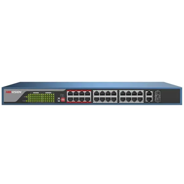 سوئیچ 16 پورت هایک ویژن مدل DS-3E0326P-E Hikvision DS-3E0326P-E 24-Port 100 Mbps Unmanaged PoE Switch - 4