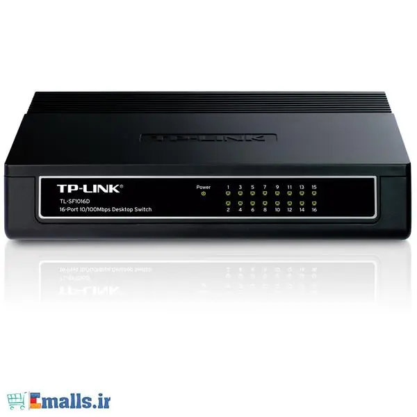 سوییچ 16 پورت مگابیتی و دسکتاپ تی پی-لینک مدل TL-SF1016D TP-LINK TL-SF1016D 16-Port 10/100Mbps Desktop Switch - 2