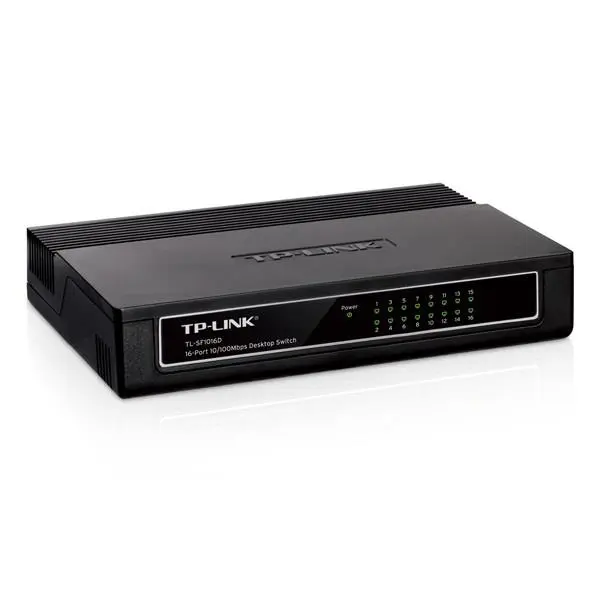 سوییچ 16 پورت مگابیتی و دسکتاپ تی پی-لینک مدل TL-SF1016D TP-LINK TL-SF1016D 16-Port 10/100Mbps Desktop Switch - 4