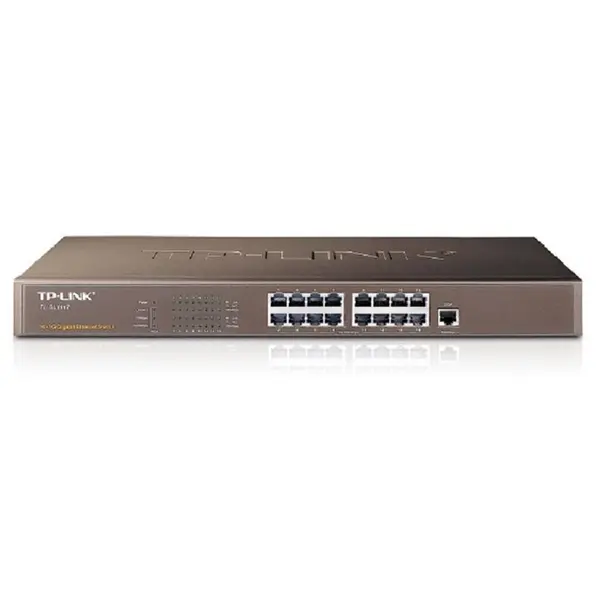 سوییچ 16 پورت مگابیتی تی پی-لینک TL-SL1117 TP-LINK TL-SL1117 16-Port 10/100Mbps + 1-Port Gigabit Switch - 2