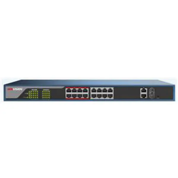 سوییچ 18 پورت مگابیتی و رکمونت هایک ویژن همراه 16 پورت PoE مدل DS-3E1318P-E - 3