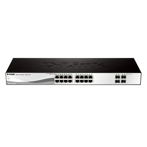 سوییچ 20 پورت و گیگابیتی دی-لینک مدل DGS-1210-20 با 16 پورت UTP و 4 پورت SFP D-Link DGS-1210-20 20-Port Gigabit WebSmart Switch with 16 UTP and 4 SFP Ports - 4