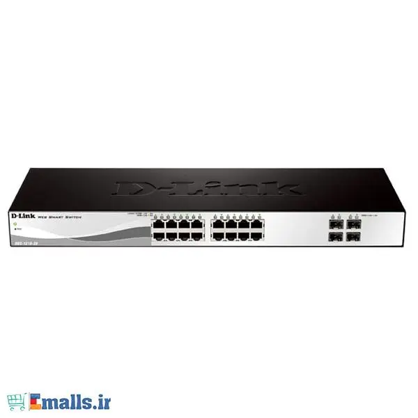 سوییچ 20 پورت و گیگابیتی دی-لینک مدل DGS-1210-20 با 16 پورت UTP و 4 پورت SFP D-Link DGS-1210-20 20-Port Gigabit WebSmart Switch with 16 UTP and 4 SFP Ports - 5