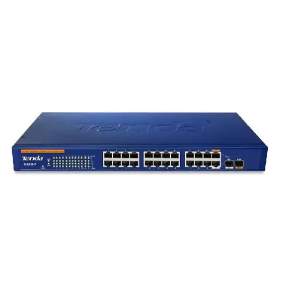 سوییچ 24 پورت 10/100/1000 تندا تی ای جی 2124 تی Tenda 24-Port 10/100/1000Mbps + 2 Gigabit Fiber SFP Uplink Switch TEG2124T - 2