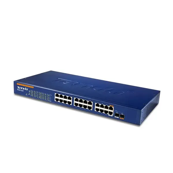 سوییچ 24 پورت 10/100/1000 تندا تی ای جی 2124 تی Tenda 24-Port 10/100/1000Mbps + 2 Gigabit Fiber SFP Uplink Switch TEG2124T - 3