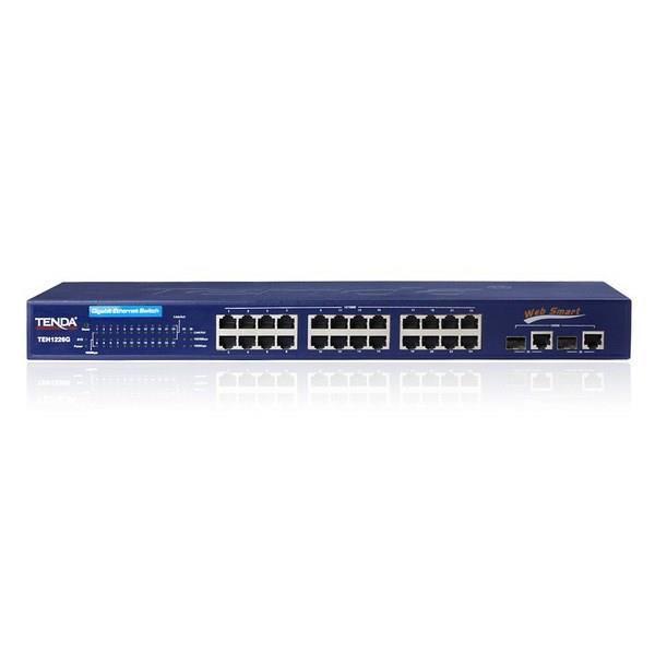 Tenda 24-Port 10/100 +2-Port Gigabit Smart Switch TEH1226G