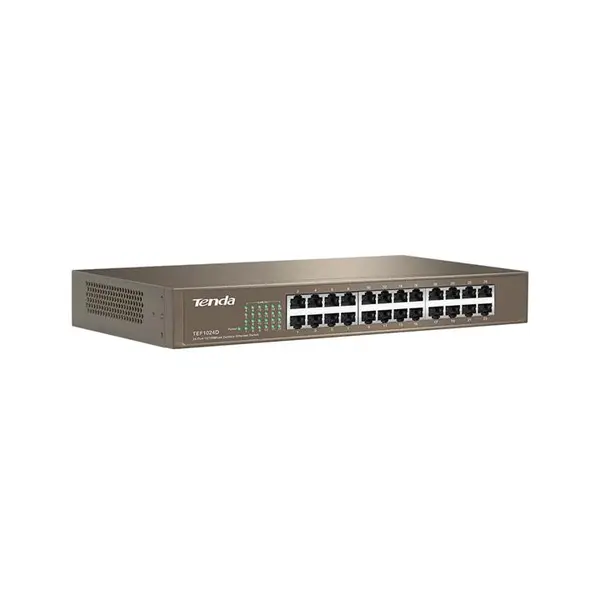 سوئیچ 24 پورت غیرمدیریتی تندا مدل تی ای اف 1024 دی Tenda TEF1024D 24-Port 10/100 Unmanaged Switch - 2