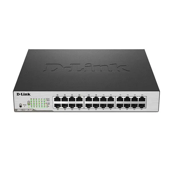 سوئیچ 24 پورت و اسمارت گیگابیت دی لینک دی جی اس 1100 24 پی D-Link DGS-1100-24P 24-Port Gigabit EasySmart PoE Switch - 5
