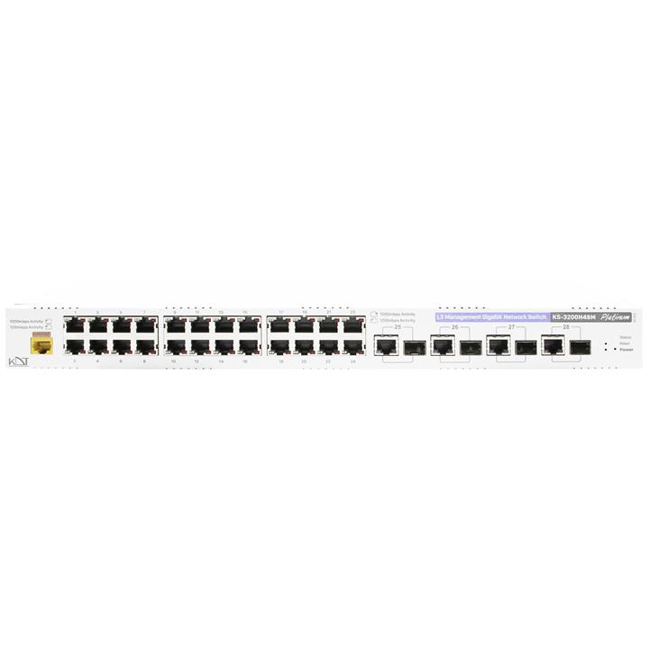 سوئیچ مدیریتی 24 پورت گیگ 4 پورت کومبو SFP کی دی تی KS-3200H4SM