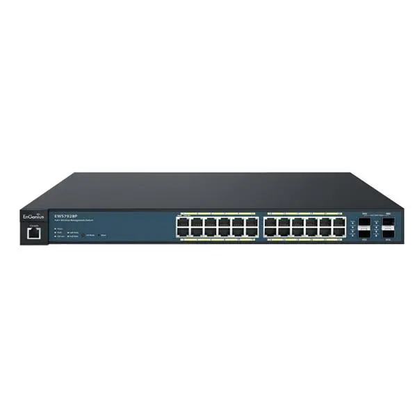 سوییچ 24 پورت انجنیوس مدل EWS7928P Engenius EWS7928P 24-Port Desktop Switch