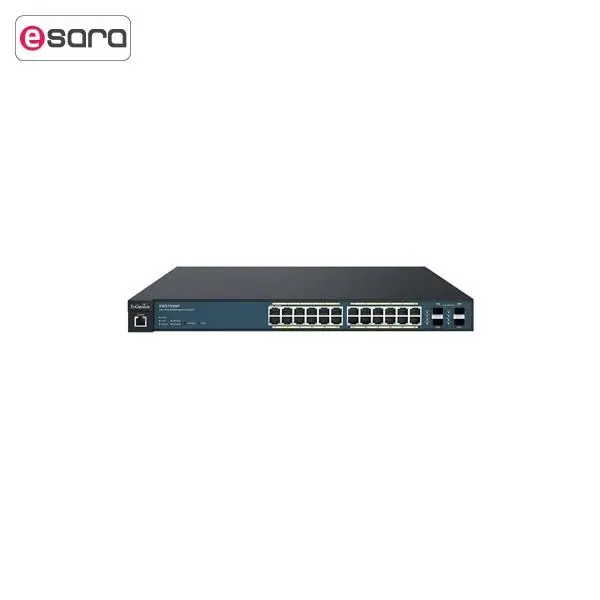 سوییچ 24 پورت انجنیوس مدل EWS7928P Engenius EWS7928P 24-Port Desktop Switch