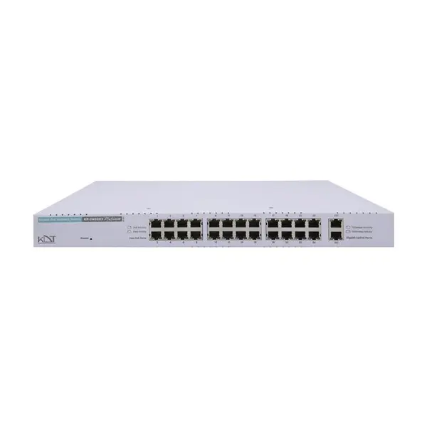 سوئیچ غیر مدیریتی 24 پورت PoE اترنت 2 آپلینک 1000 کی دی تی KDT-2402EH3 سوئیچ غیر مدیریتی 24 پورت PoE اترنت 2 آپلینک 1000 کی دی تی KDT-2402EH3