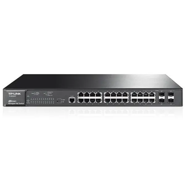 سوییچ مدیریتی گیگابیتی 24 پورت PoE Plus تی پی-لینک به همراه 4 پورت Combo SFP مدل TL-SG3424P TP-LINK TL-SG3424P JetStream 24-Port Gigabit L2 Managed PoE Plus Switch with 4 Combo SFP Slots - 3