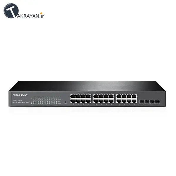 سوییچ 24 پورت گیگابیتی تی پی-لینک T1600G-28TS TL-SG2424 TP-Link T1600G-28TS TL-SG2424 24-Port Gigabit Smart Switch - 5