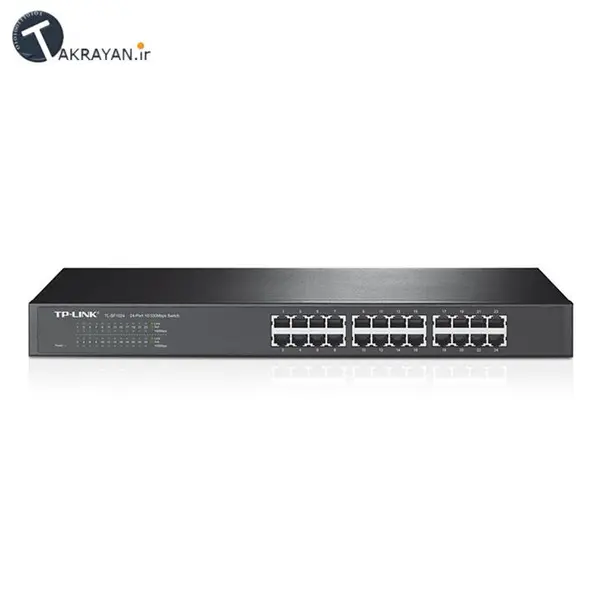 سوییچ 24 پورت مگابیتی و رکمونت تی پی-لینک مدل TL-SF1024 TP-LINK TL-SF1024 24-Port 10/100Mbps Rackmount Switch - 5