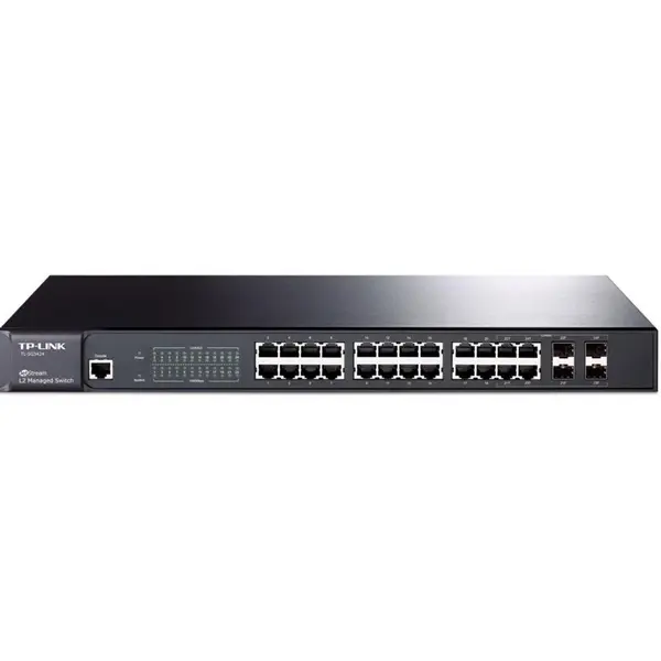 سوییچ مدیریتی 24 پورت تی پی-لینک مدل TL-SG3424 TP-LINK TL-SG3424 JetStream 24-Port Gigabit L2 Managed Switch - 4