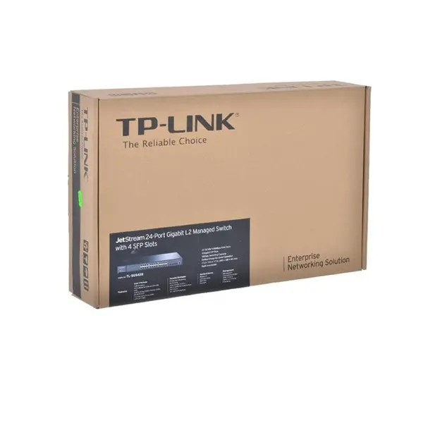 سوییچ مدیریتی 24 پورت تی پی-لینک مدل TL-SG5428 TP-LINK TL-SG5428 JetStream 24-Port Gigabit L2 Managed Switch - 2